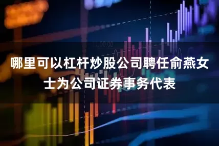哪里可以杠杆炒股公司聘任俞燕女士为公司证券事务代表