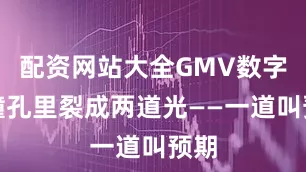 配资网站大全GMV数字在瞳孔里裂成两道光——一道叫预期